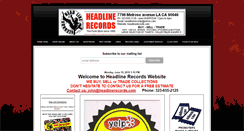 Desktop Screenshot of headlinerecords.com